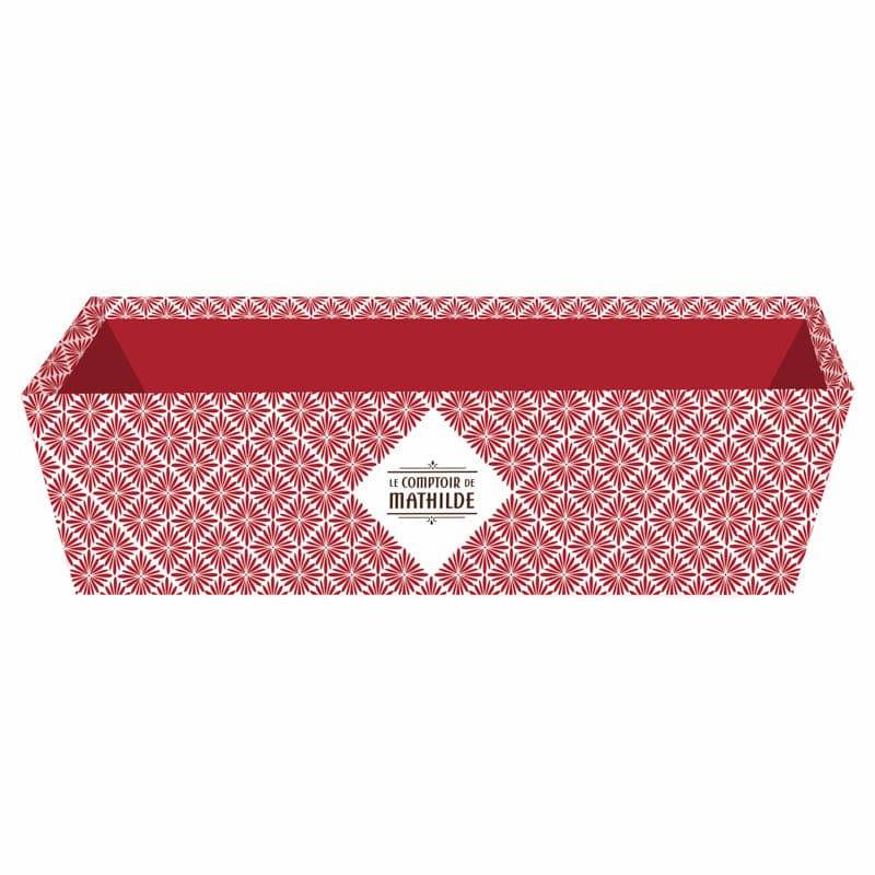  Panier Rectangle Bois Grand Modèle Imprimé Arabesques L25 X P19,5 X H7 Mm